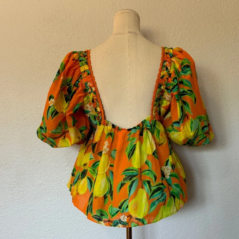 FARM Rio Chic Pears Blouse size Large - Picture 8 of 17